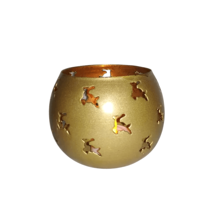 IRON CANDLE VOTIVE (GOLD)